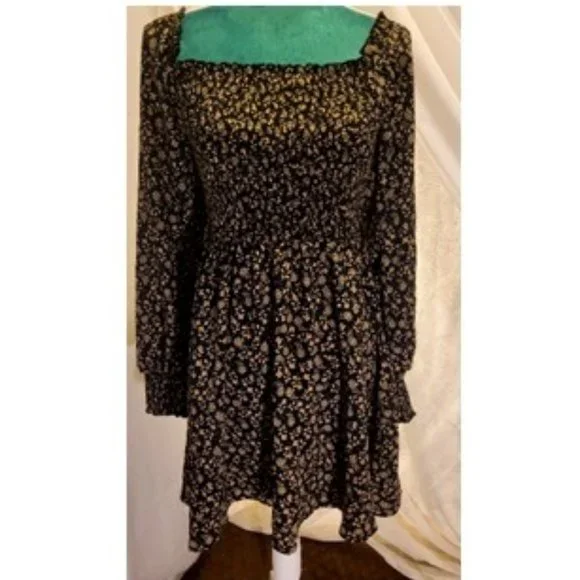band of gypsies black floral dress Band of Gypsies Women's Black Floral Kimono